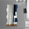 three-dimensional wave combination Mirror Wall stickers Acrylic a living room Entrance children decorate new pattern Wall stickers 3D Stickers